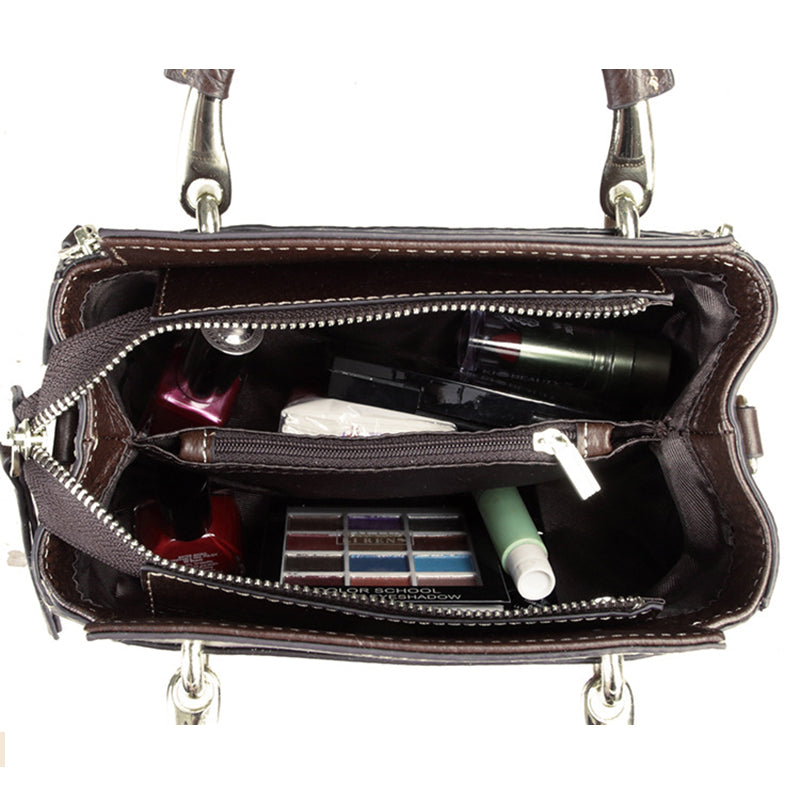New Vintage Genuine Leather Women's Handbag - Large Capacity