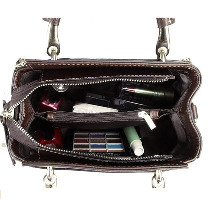New Vintage Genuine Leather Women's Handbag - Large Capacity