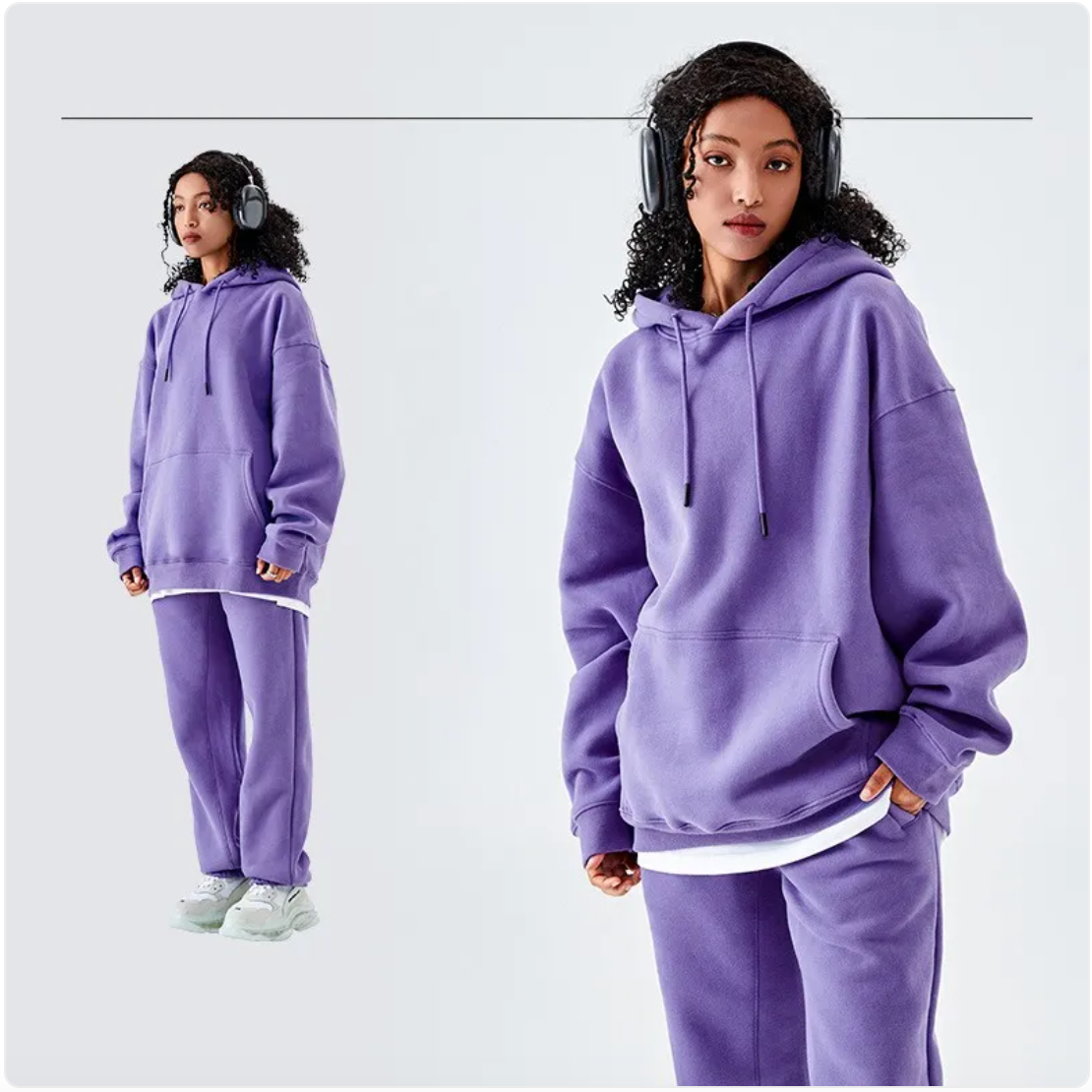 Oversized Fleece-Lined Hoodie “Pia”