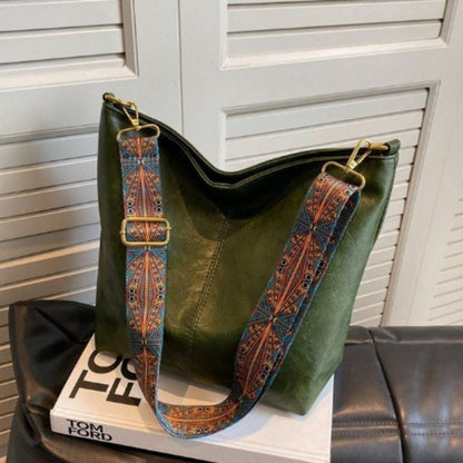 Lässige Schultertasche aus PU-Kunstleder