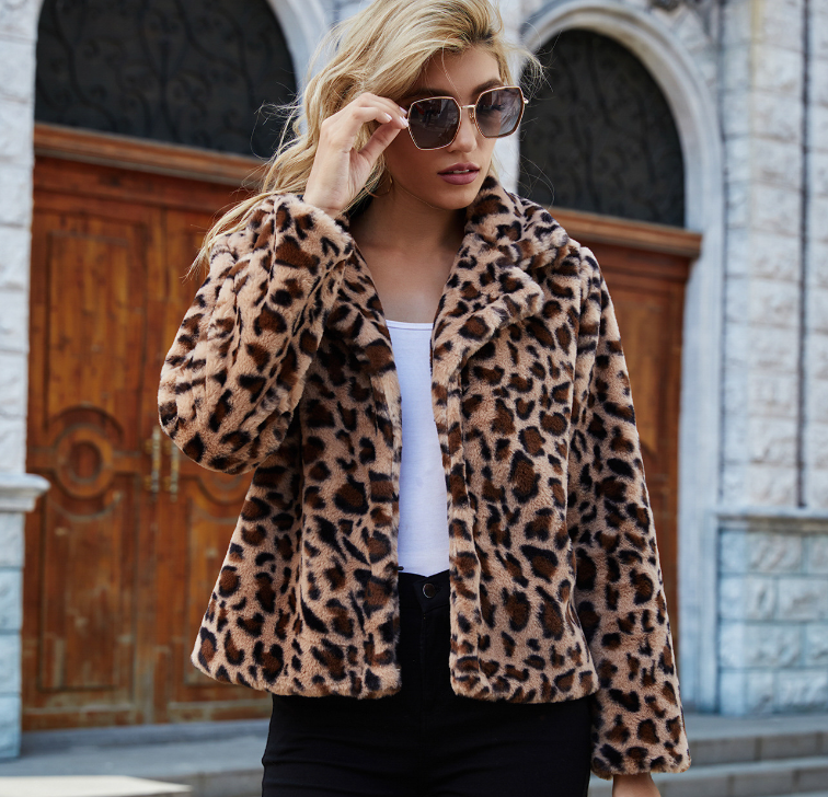 Leopard Faux Fur Jacket “Lotta”
