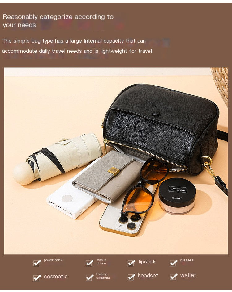 Soft Leather Pillow Shoulder Bag