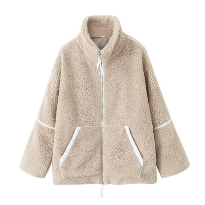 Oversized Teddy Zip Jacket “Kaja”