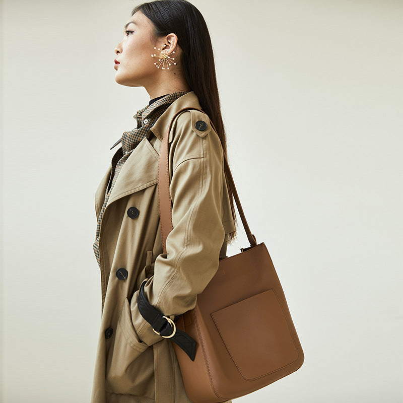 Vintage Leather Bucket Bag