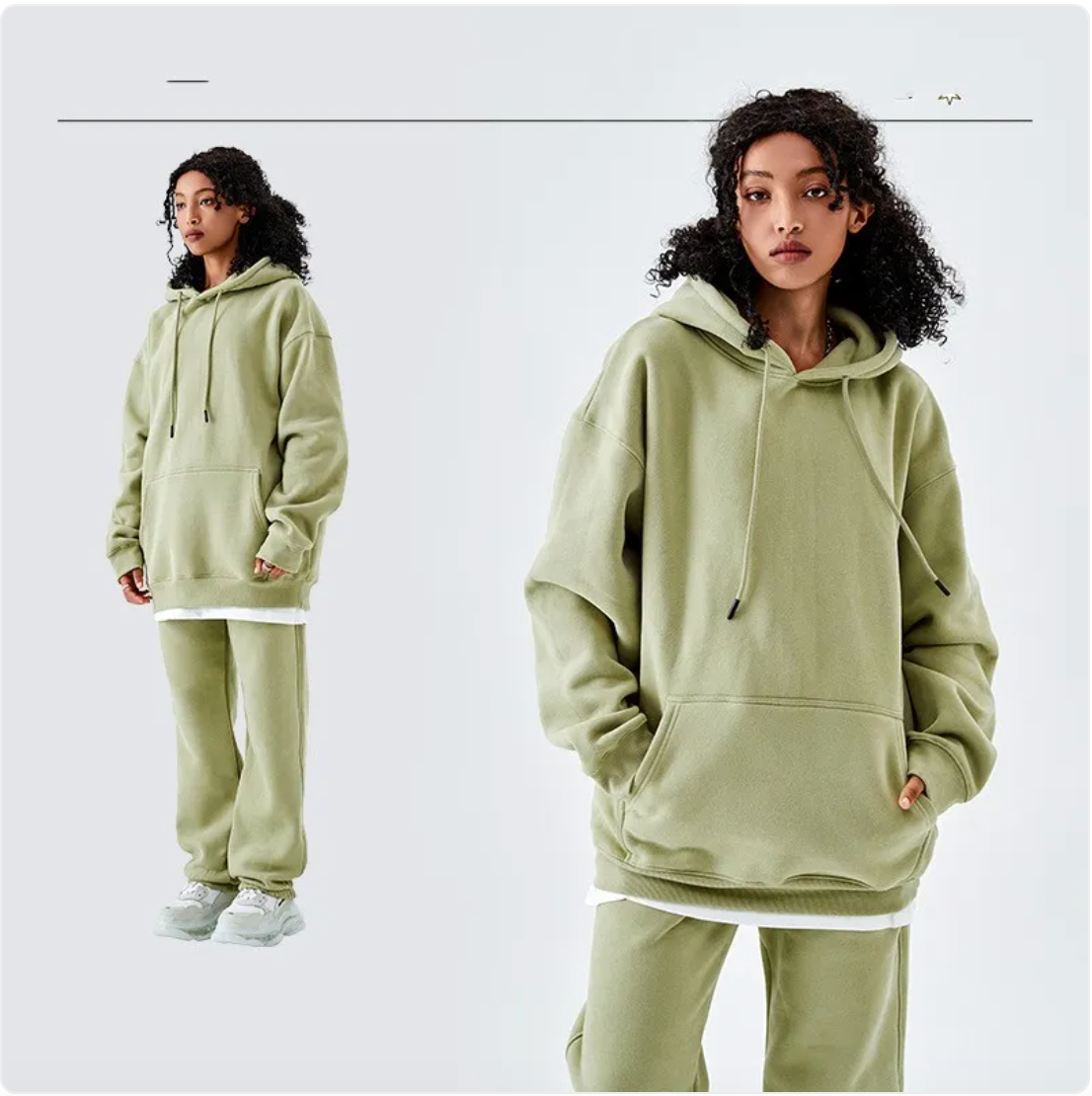 Oversized Fleece-Lined Hoodie “Pia”