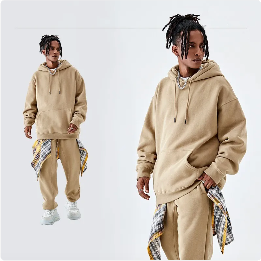 Oversized Fleece-Lined Hoodie “Pia”