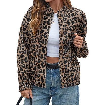 Mantel mit Leopardenmuster „Annika“