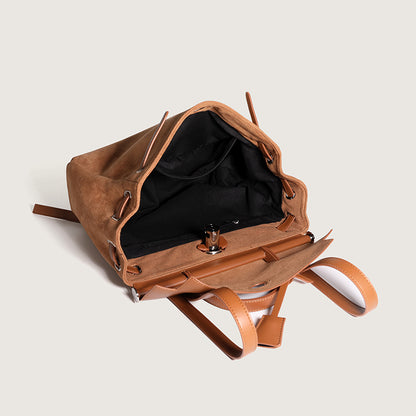 Retro Canvas & Leather Shoulder Bag
