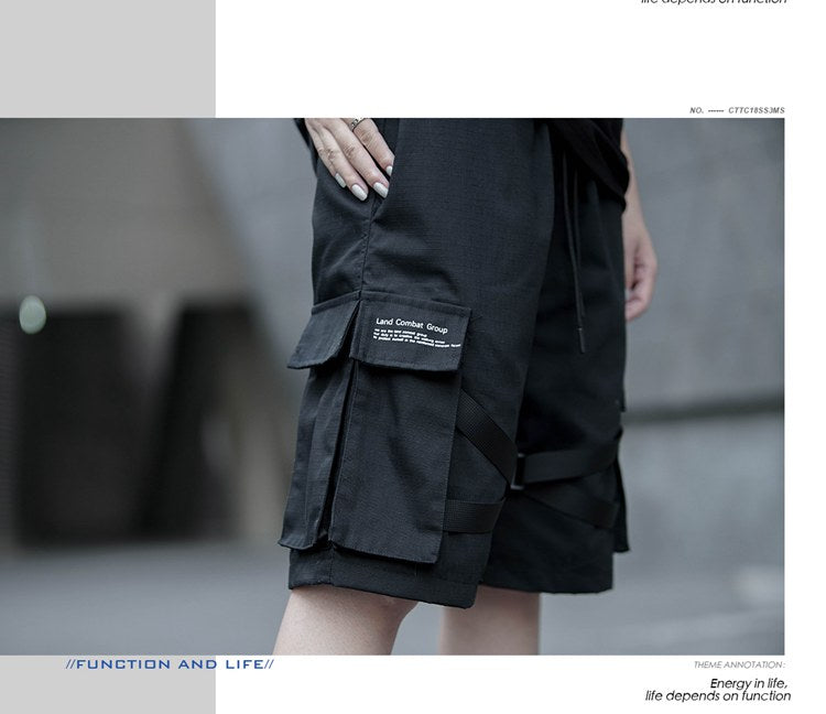 Reflective Cargo Shorts "Finn" — Summer Unisex