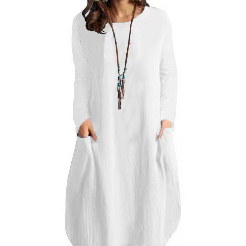 Langarm-Leinenkleid "Romy"
