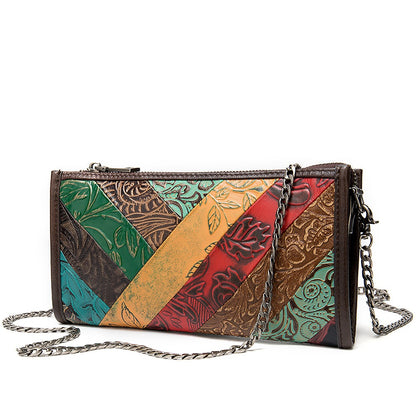 Patchwork Leather Clutch Bag