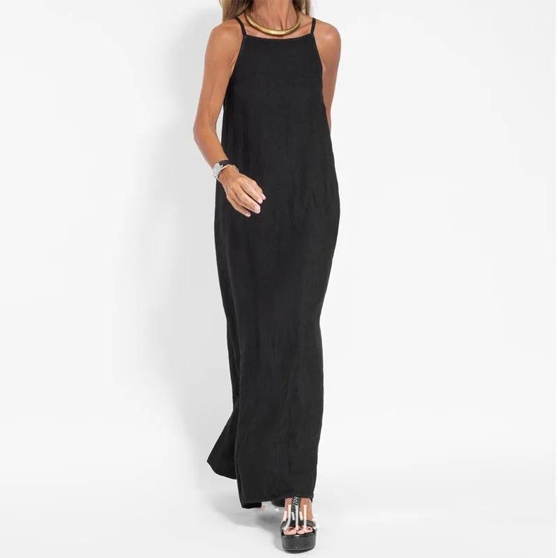 Maxi-Trägerkleid in Leinenoptik „Wiebke“