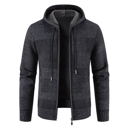 Men's Hooded Knit Zip Jacket “Jonas”