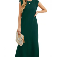 Summer Sleeveless Pocket Maxi Dress
