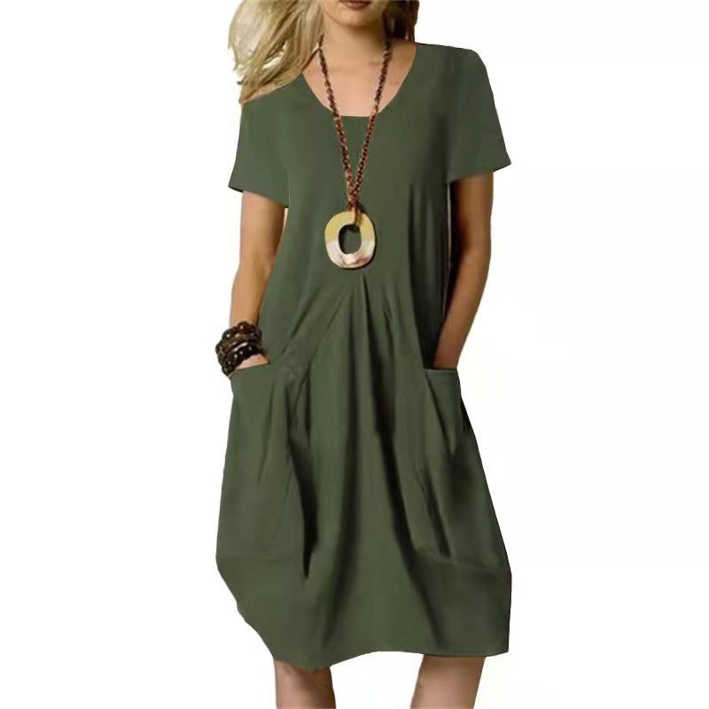 Cotton Linen Dress with Pockets "Lucia"