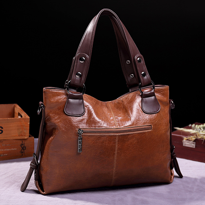 Vintage Faux Leather (PU) Tote