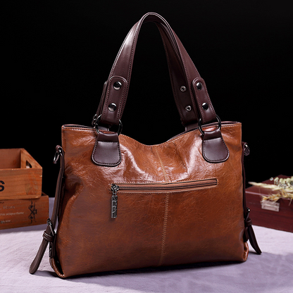 Vintage Faux Leather (PU) Tote