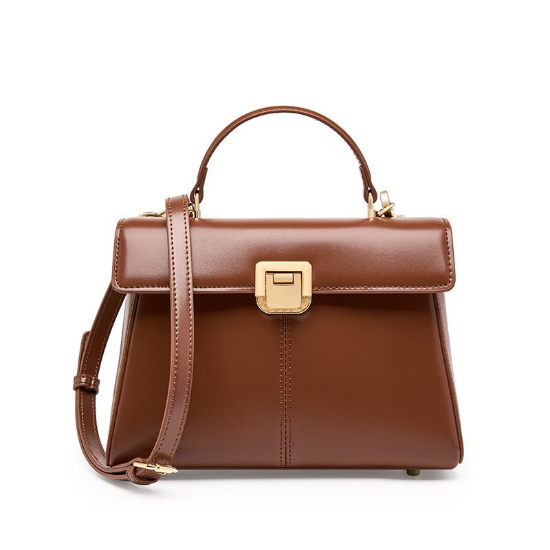 Schultertasche aus Leder mit Schnalle