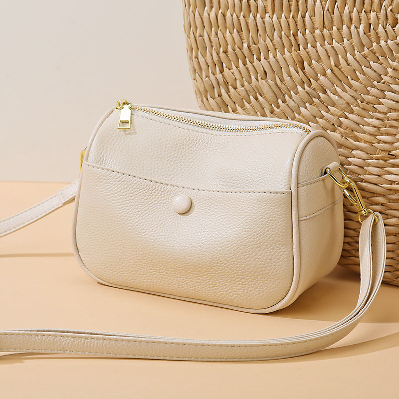 Soft Leather Pillow Shoulder Bag