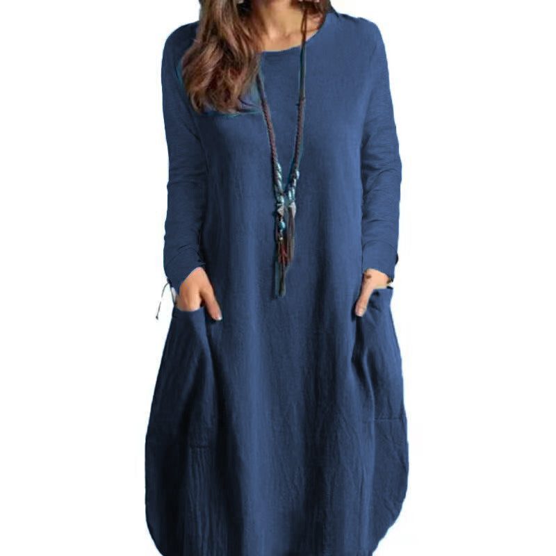 Langarm-Leinenkleid "Romy"