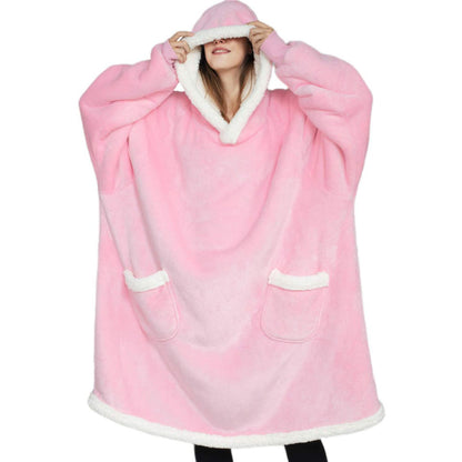 Hoodie-Decke mit Teddyfutter „Astrid“