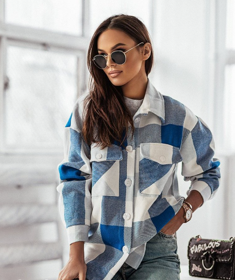 Karojacke mit Revers „Marisa“