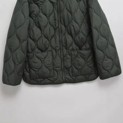 Collarless Quilted Jacket “Svea”