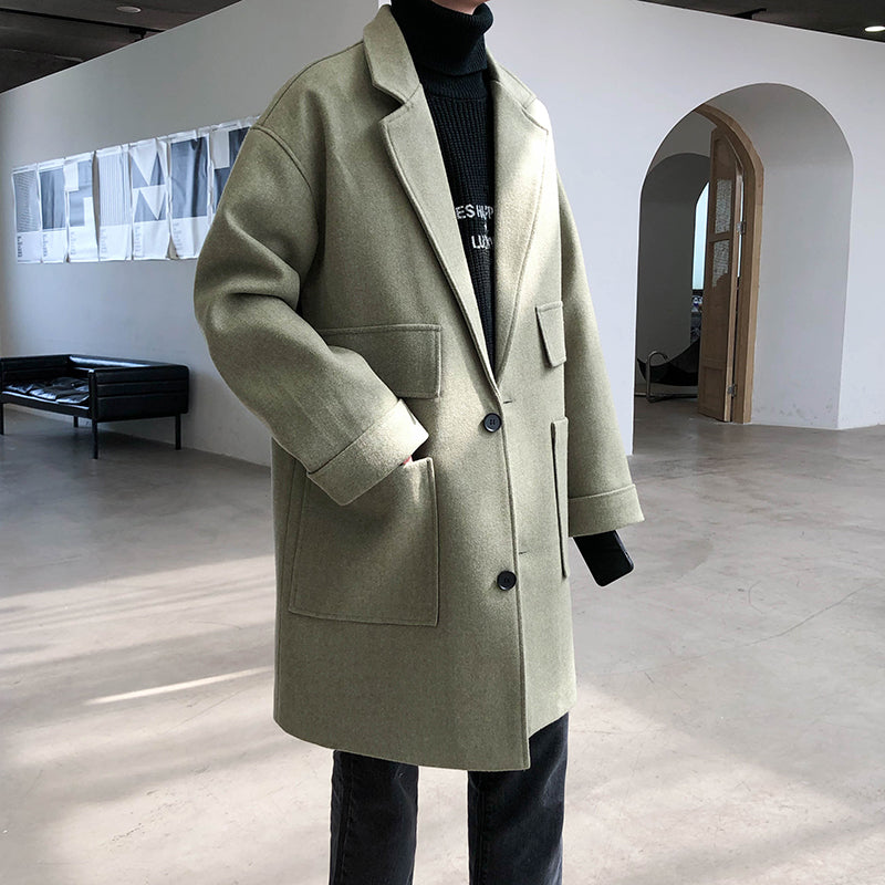 Men's Relaxed Wool-Look Overcoat “Lasse”