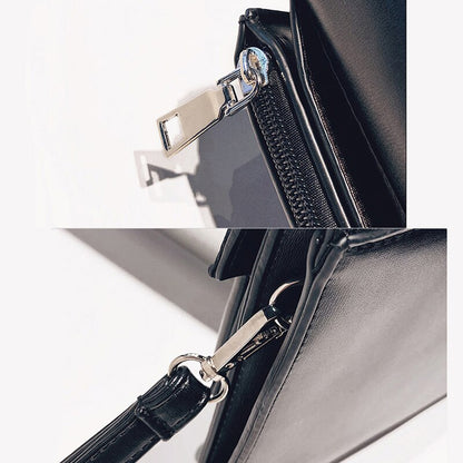Clutch mit Schnalle aus PU-Kunstleder