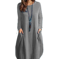 Langarm-Leinenkleid "Romy"