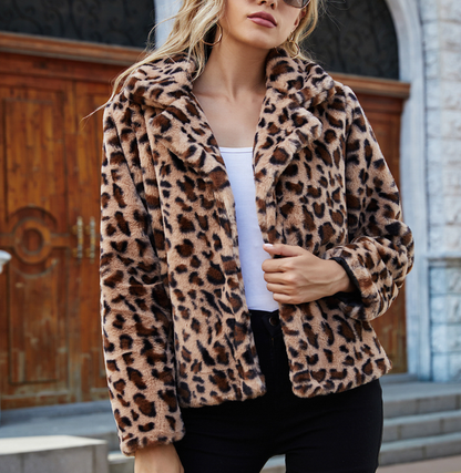 Leopard Faux Fur Jacket “Lotta”