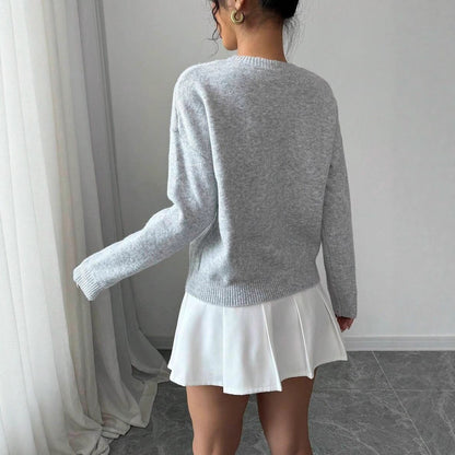 Embossed Flower Knit Sweater “Linnea”