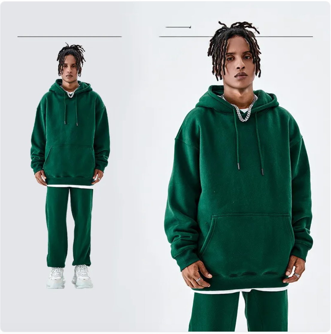 Oversized Fleece-Lined Hoodie “Pia”