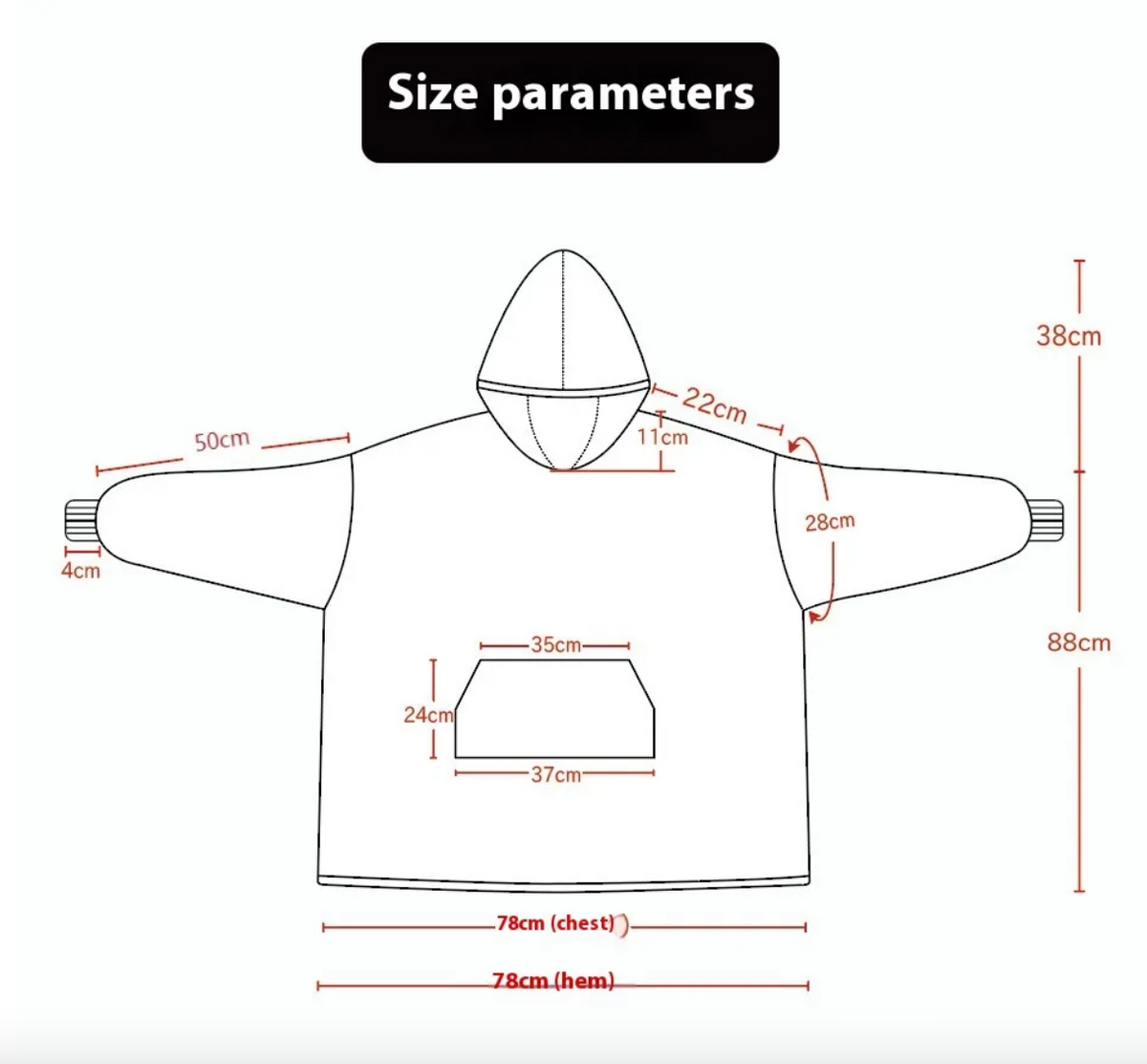 Fleece-Decken-Hoodie „Margot“