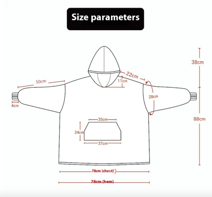 Fleece-Decken-Hoodie „Margot“