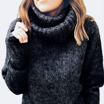 Strickpullover mit weitem Rollkragen „Greta“