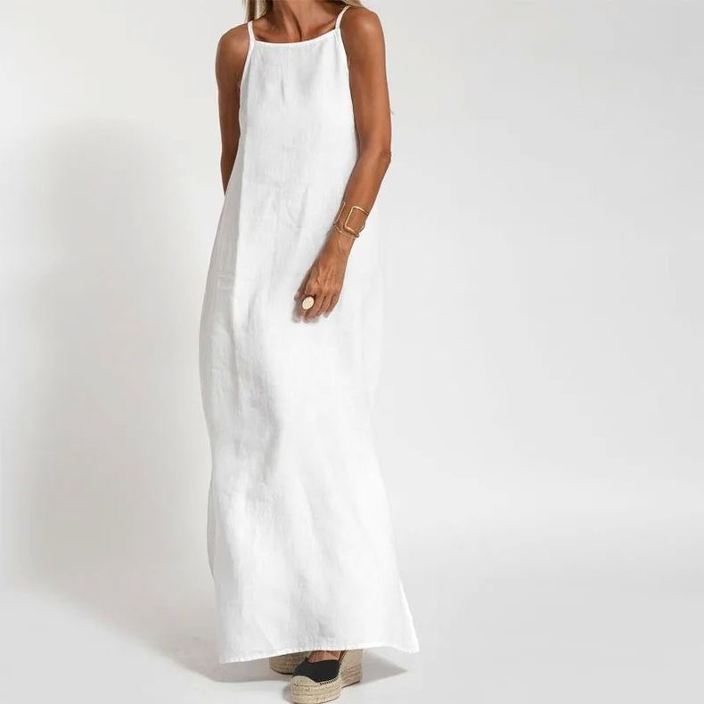 Maxi-Trägerkleid in Leinenoptik „Wiebke“