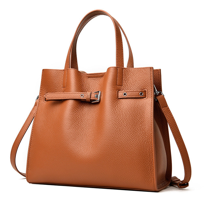 Large Leather Tote Handbag