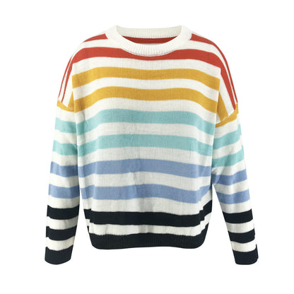 Strickpullover mit mehrfarbigen Streifen „Allegra“