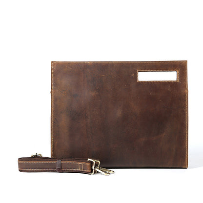 Men's Crazy Horse Leather Portfolio Bag