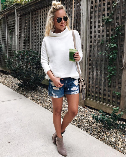 Oversized Turtleneck Knit Sweater “Alina”