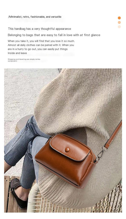 Retro Leather Mini Crossbody Bag