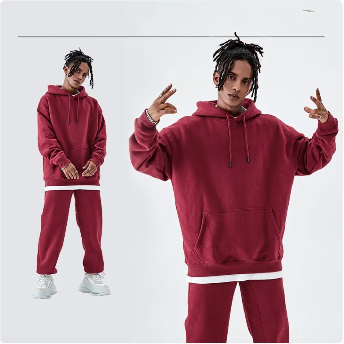 Oversized Fleece-Lined Hoodie “Pia”