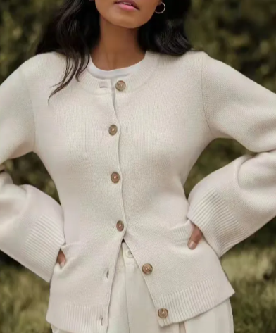 Fitted Knit Cardigan Jacket “Tessa”