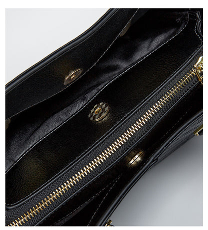 Croc-Embossed Leather Handbag