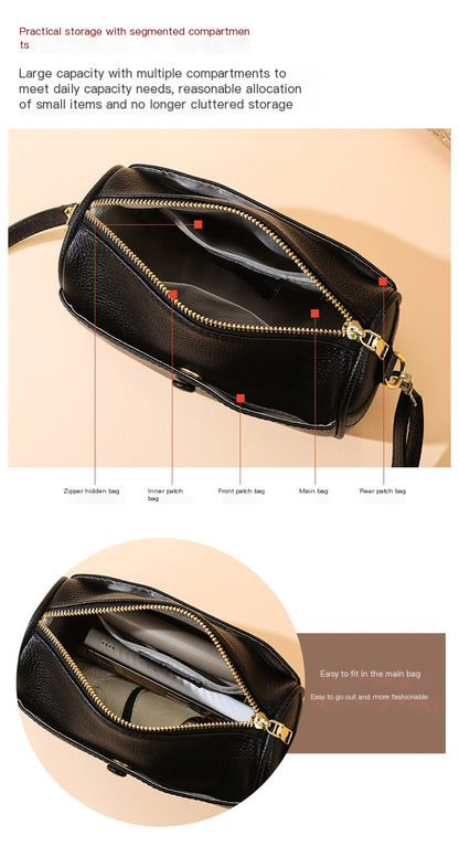 Soft Leather Pillow Shoulder Bag