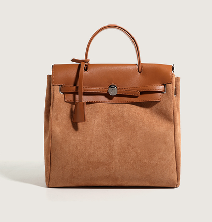Retro Canvas & Leather Shoulder Bag