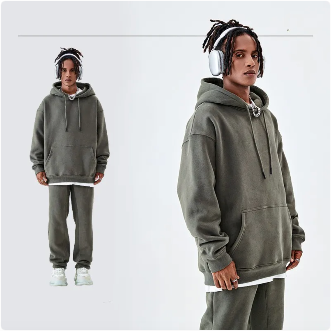 Oversized Fleece-Lined Hoodie “Pia”