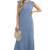 Summer Sleeveless Pocket Maxi Dress