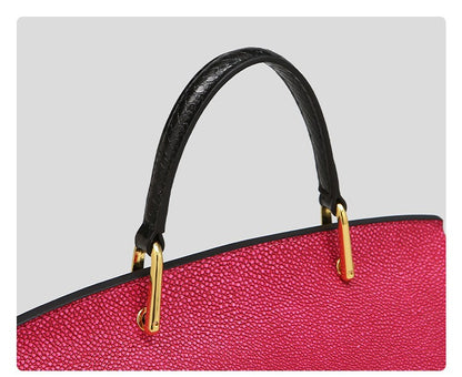 Structured Leather Top-Handle Bag